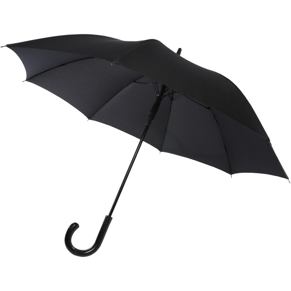 Logo trade promotional giveaways picture of: Fontana 23" auto open umbrella with carbon look and crooked handle