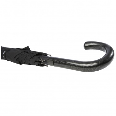 Logo trade promotional merchandise picture of: Fontana 23" auto open umbrella with carbon look and crooked handle