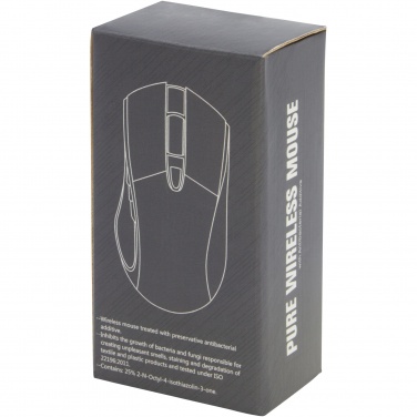Logo trade promotional giveaway photo of: Pure wireless mouse with antibacterial additive