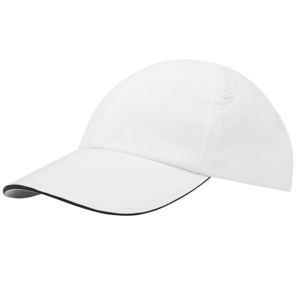 Logo trade promotional items image of: Morion 6 panel GRS recycled cool fit sandwich cap
