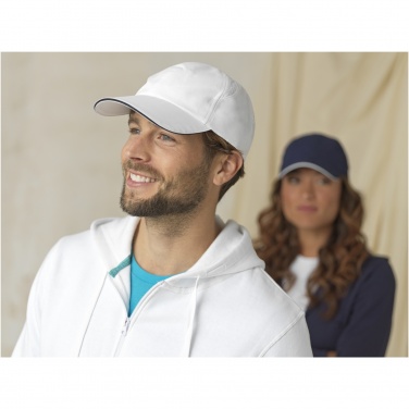 Logo trade promotional product photo of: Morion 6 panel GRS recycled cool fit sandwich cap