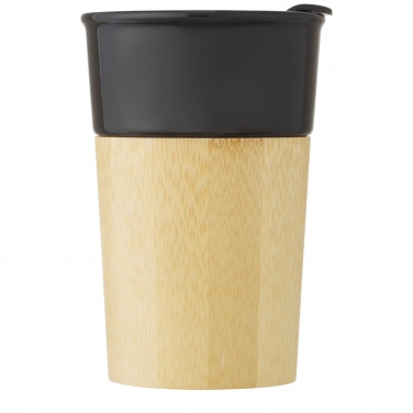 Logo trade promotional merchandise picture of: Pereira 320 ml porcelain mug with bamboo outer wall