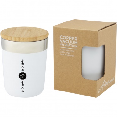 Logotrade promotional product picture of: Lagan 300 ml stainless steel tumbler with bamboo lid