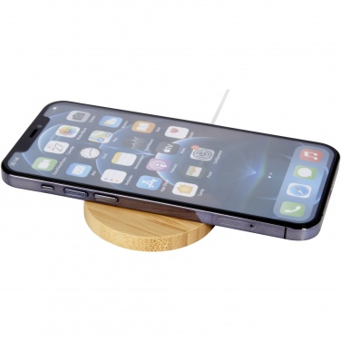 Logotrade business gifts photo of: Atra 10W bamboo magnetic wireless charging pad