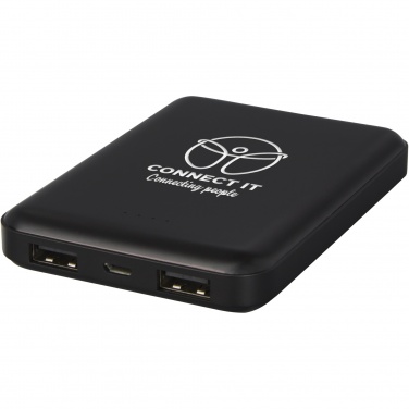 Logo trade promotional products image of: Gleam 5000 mAh ultra slim light-up power bank