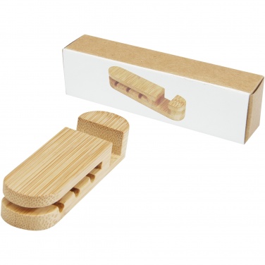 Logo trade promotional gift photo of: Edulis bamboo cable manager 