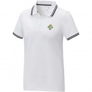 Logo trade promotional giveaway photo of: Amarago short sleeve women's tipping polo