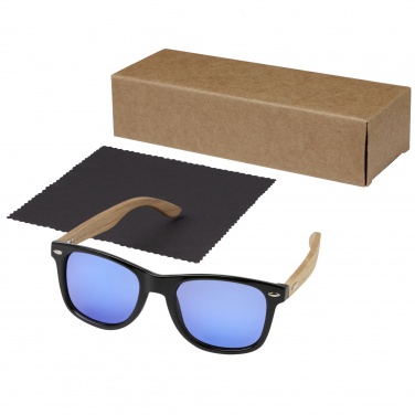 Logotrade business gifts photo of: Hiru rPET/wood mirrored polarized sunglasses in gift box
