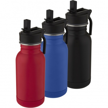 Logotrade promotional product image of: Lina 400 ml stainless steel sport bottle with straw and loop