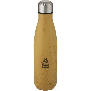 Logotrade promotional giveaway picture of: Cove 500 ml vacuum insulated stainless steel bottle with wood print