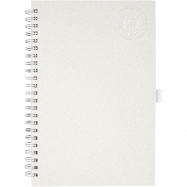 Logotrade promotional giveaway image of: Dairy Dream A5 size reference recycled milk cartons spiral notebook