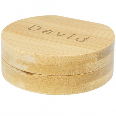 Logo trade promotional items image of: Afrodit bamboo pocket mirror
