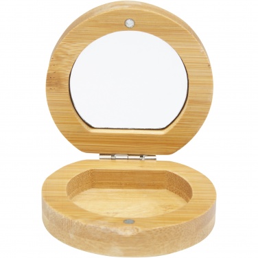 Logo trade advertising product photo of: Afrodit bamboo pocket mirror