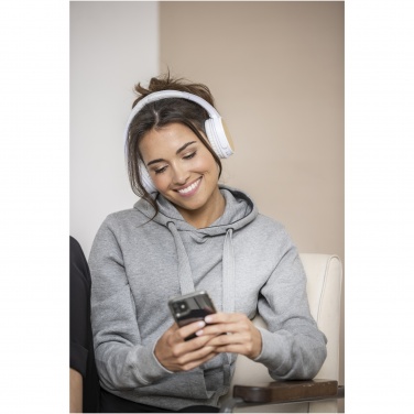 Logo trade promotional gifts image of: Athos bamboo Bluetooth® headphones with microphone