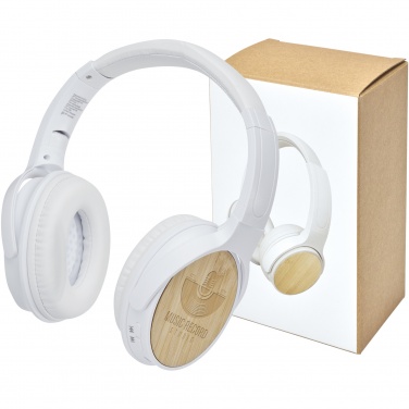 Logotrade business gift image of: Athos bamboo Bluetooth® headphones with microphone