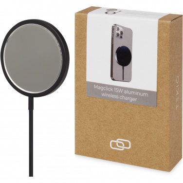Logo trade promotional merchandise image of: Magclick 15W aluminium wireless charger