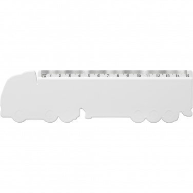 Logo trade advertising product photo of: Tait 15 cm lorry-shaped recycled plastic ruler