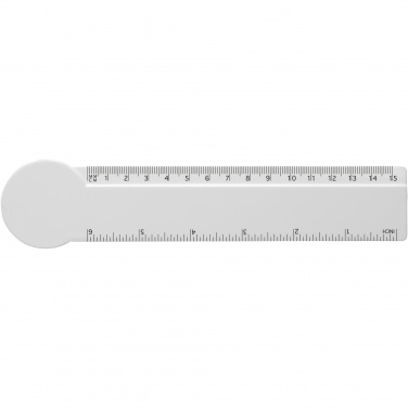 Logotrade promotional gift picture of: Tait 15 cm circle-shaped recycled plastic ruler 