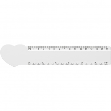 Logo trade promotional gifts image of: Tait 15 cm heart-shaped recycled plastic ruler
