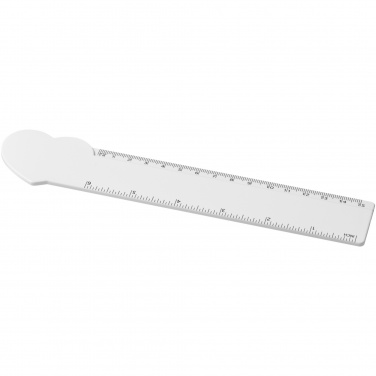 Logotrade promotional product image of: Tait 15 cm heart-shaped recycled plastic ruler