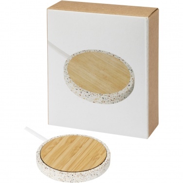 Logotrade corporate gift picture of: Terrazzo 10W wireless bamboo charging pad