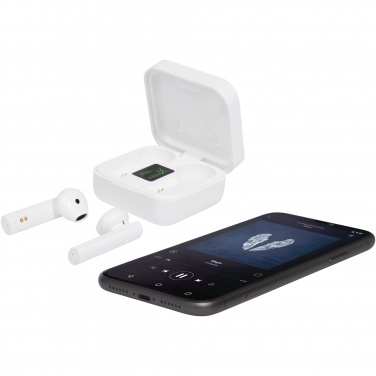 Logo trade promotional giveaways picture of: Tayo solar charging TWS earbuds 