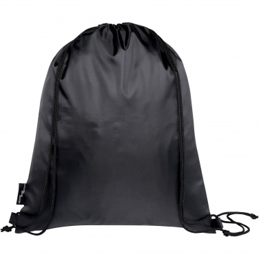 Logo trade promotional gifts picture of: Ash recycled foldable drawstring bag 7L