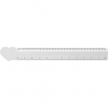 Logotrade promotional merchandise photo of: Tait 30cm heart-shaped recycled plastic ruler