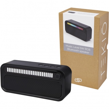Logo trade promotional merchandise image of: Music Level 5W RGB mood light Bluetooth® speaker