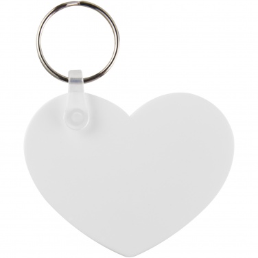 Logo trade corporate gifts image of: Tait heart-shaped recycled keychain