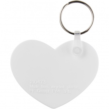 Logotrade promotional products photo of: Tait heart-shaped recycled keychain