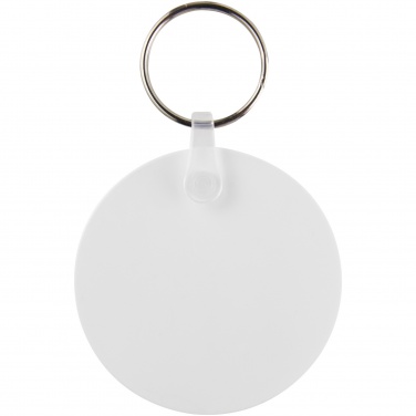 Logo trade promotional giveaways image of: Tait circle-shaped recycled keychain