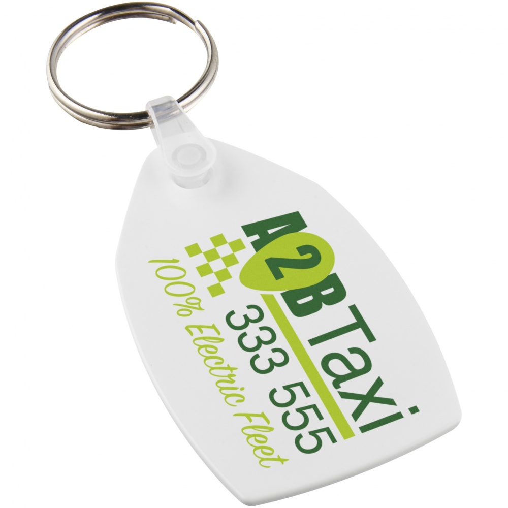 Logotrade promotional giveaway image of: Tait rectangular-shaped recycled keychain