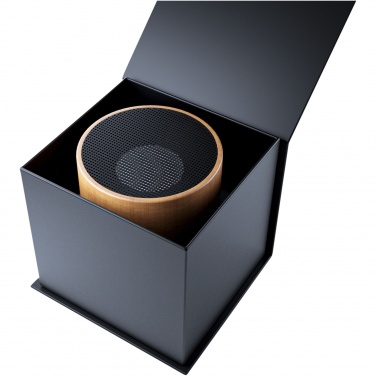 Logotrade promotional item picture of: SCX.design S27 3W wooden ring speaker