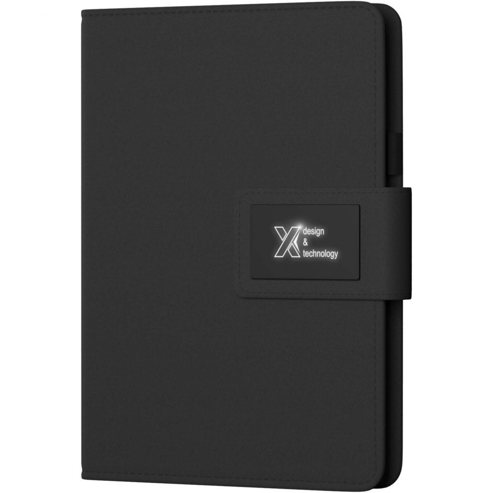 Logo trade promotional items image of: SCX.design O16 A5 light-up notebook power bank