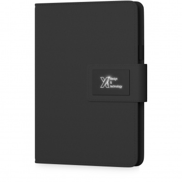 Logo trade promotional gifts image of: SCX.design O16 A5 light-up notebook power bank
