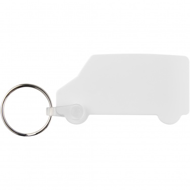 Logo trade promotional merchandise picture of: Tait van-shaped recycled keychain