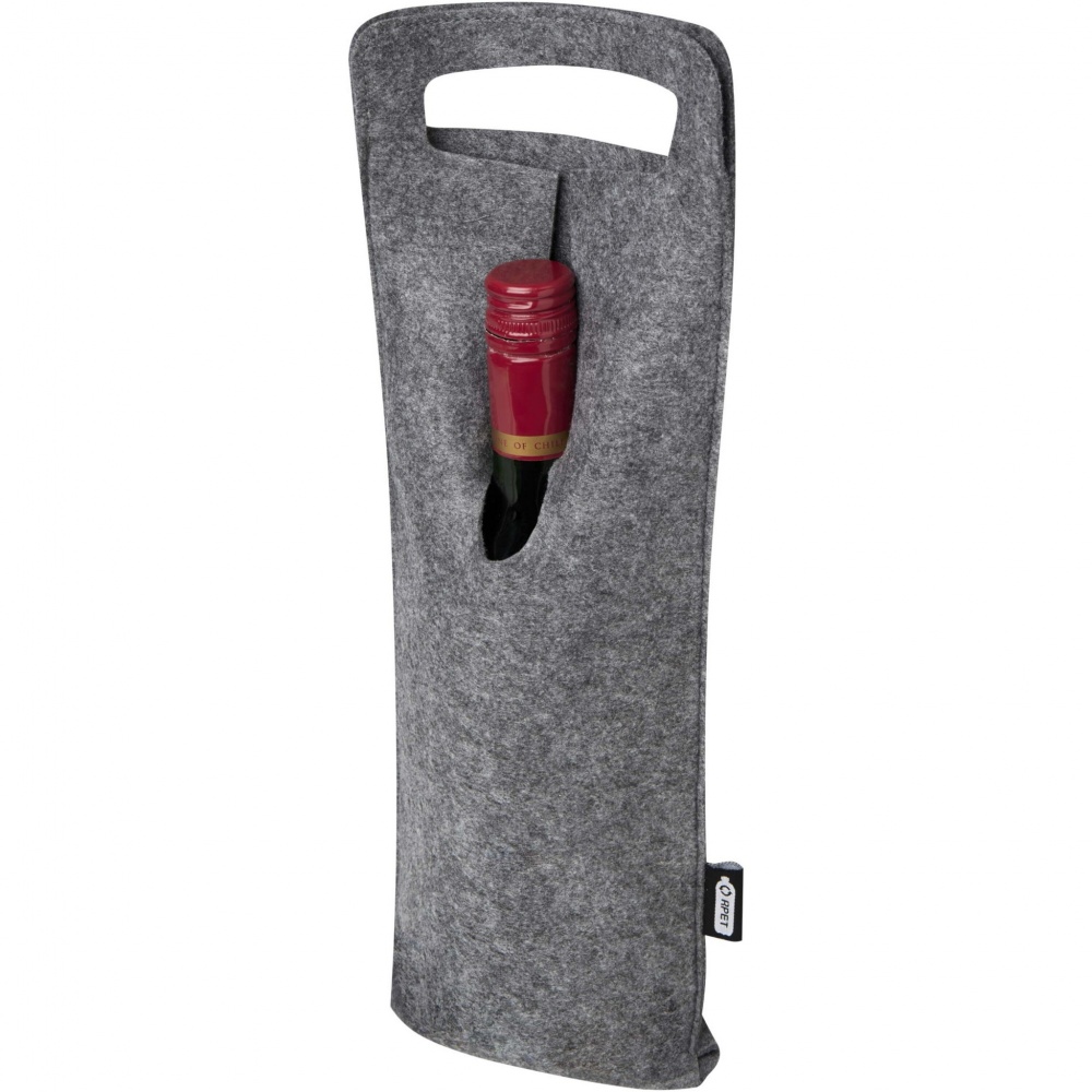 Logo trade promotional merchandise image of: Felta 75 cl GRS recycled felt wine bag