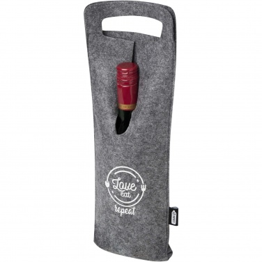 Logotrade promotional giveaway image of: Felta 75 cl GRS recycled felt wine bag
