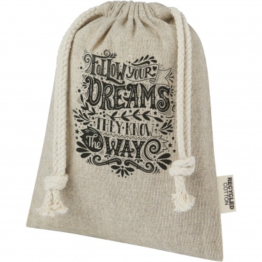 Logotrade business gift image of: Pheebs 150 g/m² GRS recycled cotton gift bag small 0.5L
