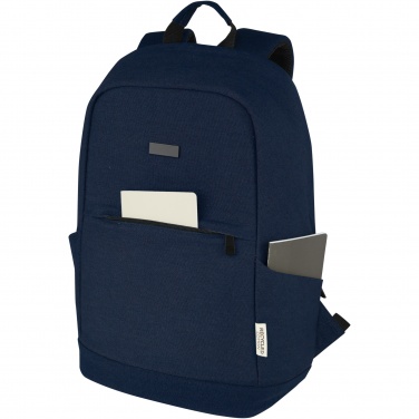 Logotrade promotional gift image of: Joey 15.6" GRS recycled canvas anti-theft laptop backpack 18L