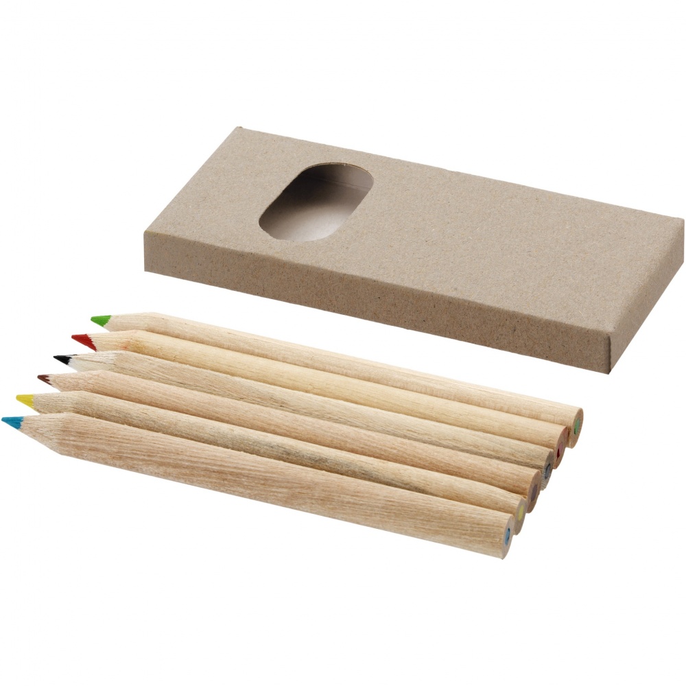 Logo trade advertising products image of: Artemaa 6-piece pencil colouring set