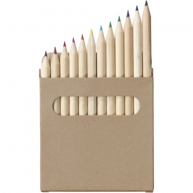 Logo trade promotional items image of: Artemaa 12-piece pencil colouring set