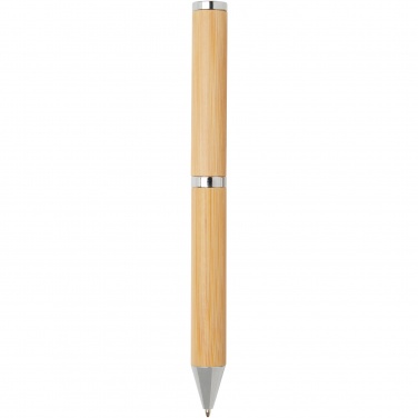 Logo trade advertising products image of: Apolys bamboo ballpoint and rollerball pen gift set 