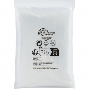 Logo trade promotional merchandise photo of: Mayan recycled plastic disposable rain poncho with storage pouch