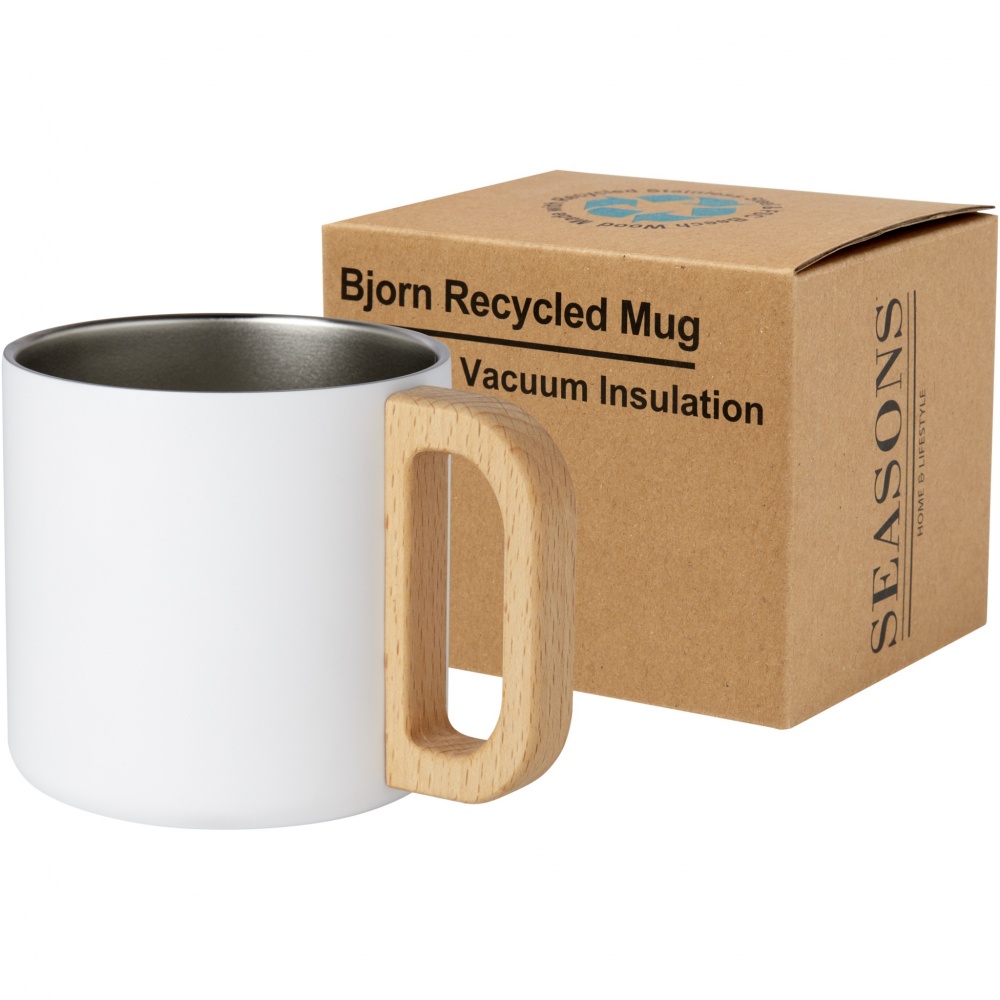 Logotrade promotional item image of: Bjorn 360 ml RCS certified recycled stainless steel mug with copper vacuum insulation