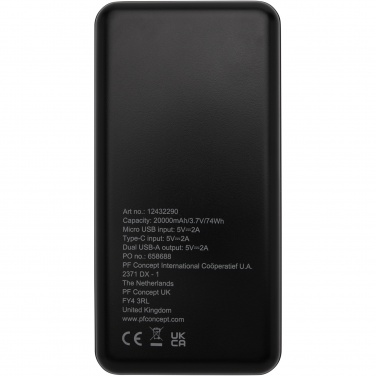 Logo trade promotional gift photo of: Loop 20.000 mAh recycled plastic power bank 