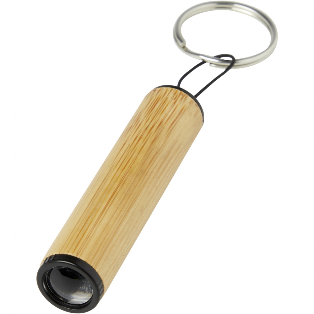 Logo trade promotional merchandise picture of: Cane bamboo key ring with light