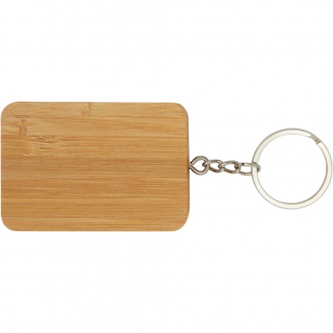Logotrade promotional merchandise image of: Reel 6-in-1 retractable bamboo key ring charging cable