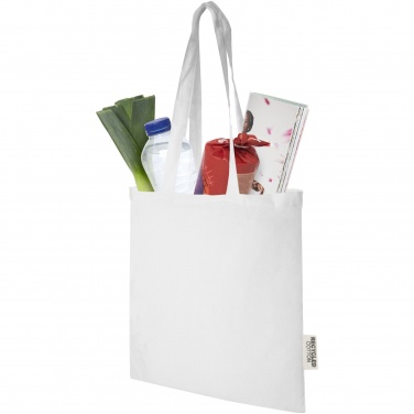 Logotrade promotional products photo of: Madras 140 g/m2 GRS recycled cotton tote bag 7L